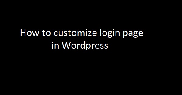 How to customize login page